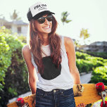 Costa Rica Surfer Pura Vida Wave Trucker Hat キャップ<br><div class="desc">Costa Rica design hat for anyone who loves surfing in Costa Rica. A black and white with wave "pura vida" design.</div>