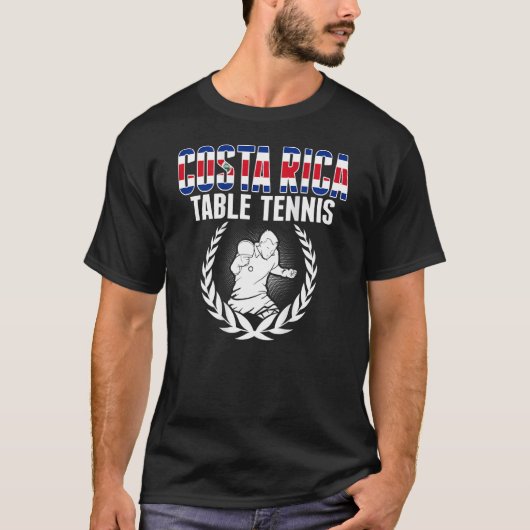 Costa Rica Table Tennis Fans Costa Rican Ping Pong Tシャツ (正面)
