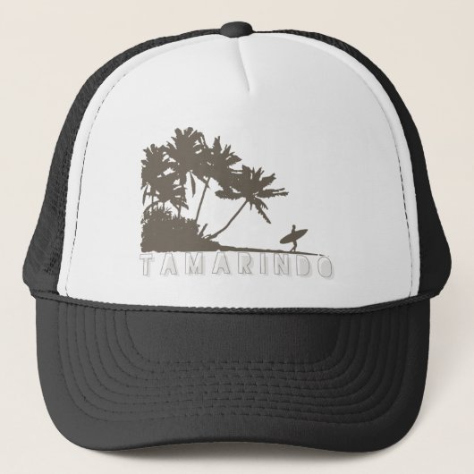 Costa Rica Tamarindo Surfer Trucker Hat キャップ (正面)