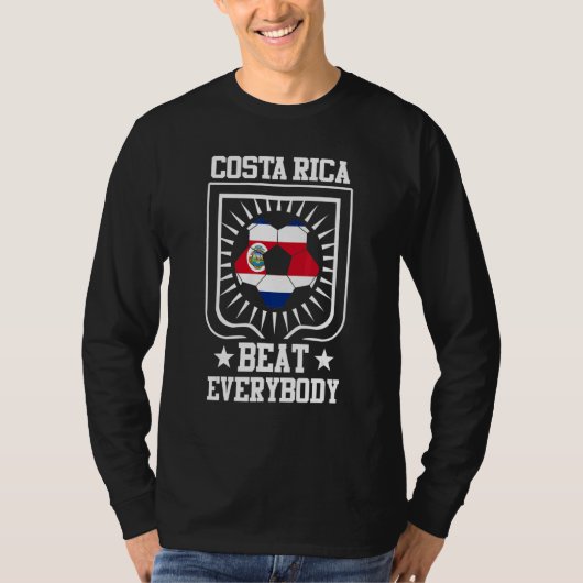 Costa Rican Supporter Player  Costa Rica Beat Ever Tシャツ (正面)