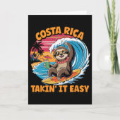 Costa Rican Vida Surfer Take It Easy Costa Rica Sl カード (正面)