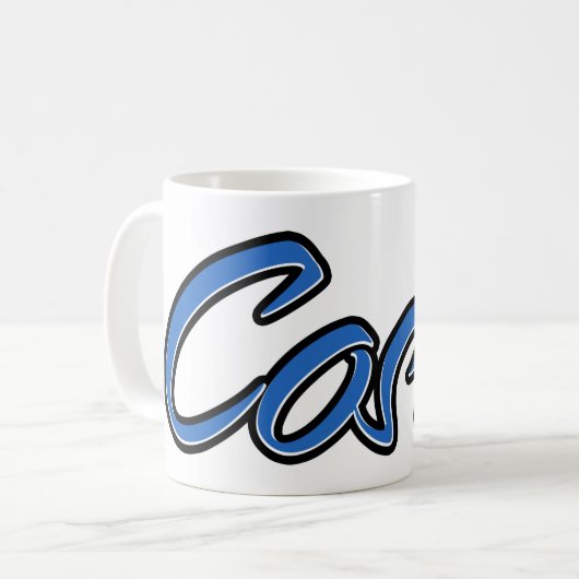 Costa Vorname Name blue Tasse Kaffeetasse コーヒーマグカップ (正面左)