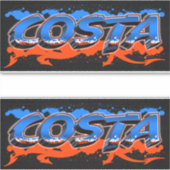 Costa Vorname Name Graffiti Aufkleber Sticker シール (正面)