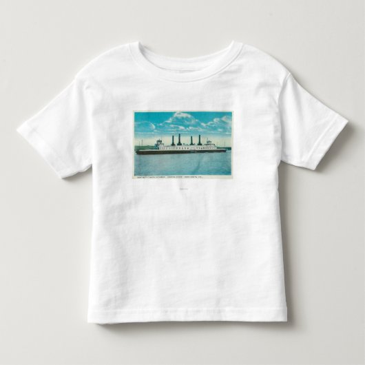 CostaPortの肋骨、カリフォルニアに対するSPの汽船の眺め トドラーTシャツ (正面)