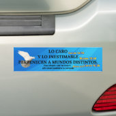 Costly and Priceless - Spanish Bumper Sticker バンパーステッカー (車上)