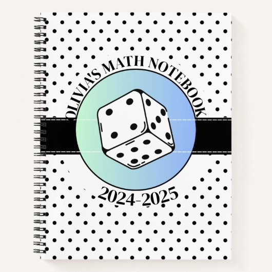 Costomazable白黒のエレガント数学 ノートブック (正面)