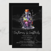 Costume and Cocktails Adult Halloween Party 招待状 (正面/裏面)