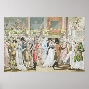 Costume Ball at the Opera, after 1800 ポスター