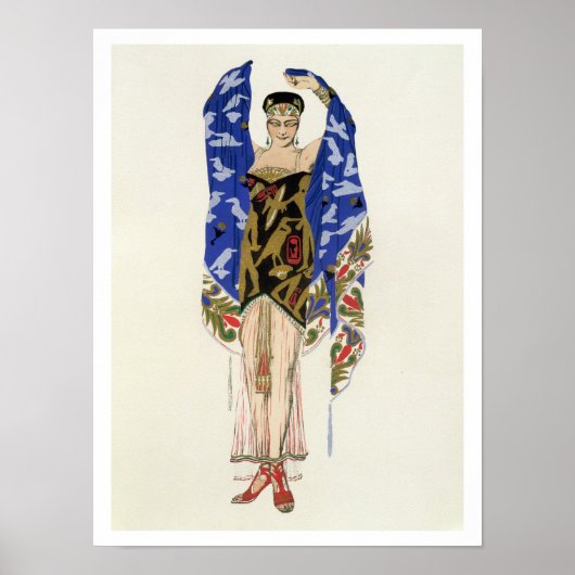 Costume design for a Dancing Girl (colour litho) ポスター (正面)
