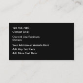 Costume Jewelry Modern Trendy Business Cards 名刺 (裏面)