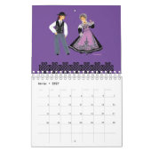 Costume traditionnel de Bretagne(フランス) カレンダー (2月 2027)