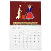 Costume traditionnel de Franche-Comté カレンダー (2月 2027)