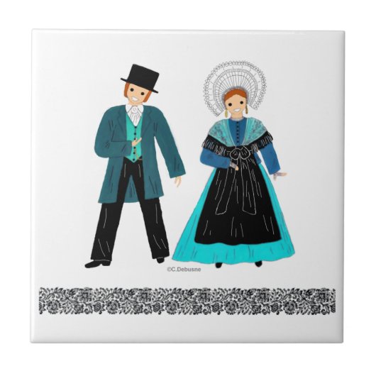 Costume traditionnel du Nord-Pas-de-Calais タイル (正面)