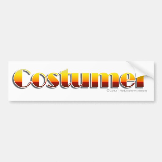 Costumer (文字だけ) バンパーステッカー (正面)