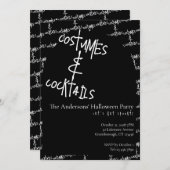 Costumes and Cocktails Halloween 招待状 (正面/裏面)