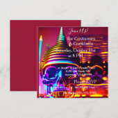 Costumes and Cocktails Halloween Party Invitations (正面/裏面)