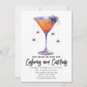 Costumes & Cocktail Spider Adult Halloween Party 招待状 (正面)