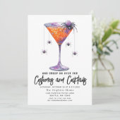 Costumes & Cocktail Spider Adult Halloween Party 招待状 (スタンド正面)