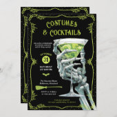 Costumes & Cocktails Adult Spooky Halloween Party 招待状 (正面/裏面)