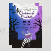 Costumes & Cocktails Halloween Part Invitation 招待状 (正面/裏面)