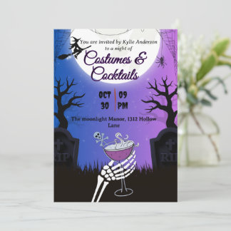 Costumes & Cocktails Halloween Part Invitation  招待状