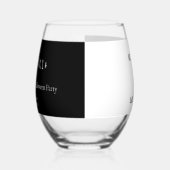 Costumes Cocktails Halloween Party Black White ステムなしワイングラス (右)