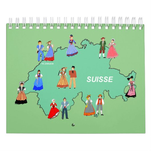 Costumes traditionnels de SUISSE カレンダー (カバー)