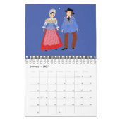 Costumes traditionnels de SUISSE カレンダー (1月 2027)
