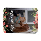 Costumizeフォトスクリプパーソナライズされたト誕生日 マグネット (横)