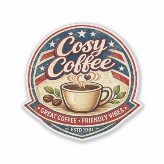 Cosy Coffee シール (正面)