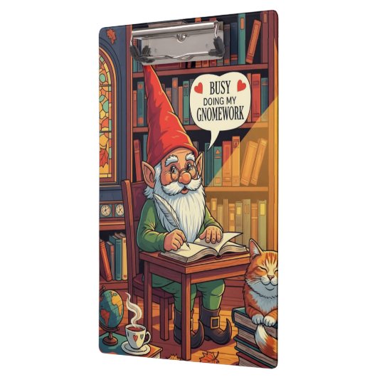 Cosy gnome doing his gnomework クリップボード (左)