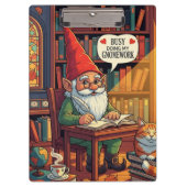 Cosy gnome doing his gnomework クリップボード (正面)
