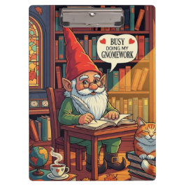 Cosy gnome doing his gnomework クリップボード