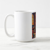 Cosy gnome doing his gnomework コーヒーマグカップ (左)