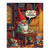 Cosy gnome doing his gnomework ポスター (正面)