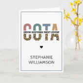 COTA認定職業セラピー助手 カード (黄色い花)