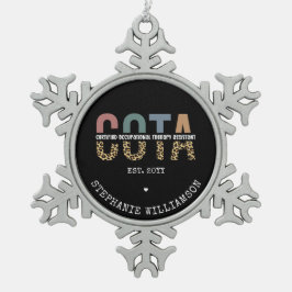 COTA認定職業セラピー助手 スノーフレークピューターオーナメント