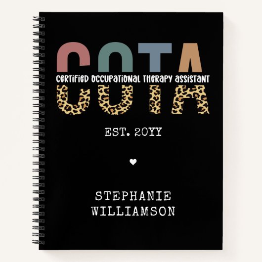 COTA認定職業セラピー助手 ノートブック (正面)