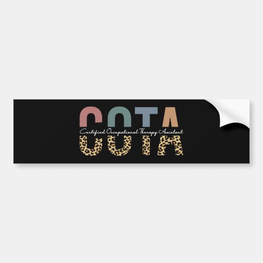 COTA認定職業セラピー助手 バンパーステッカー (正面)