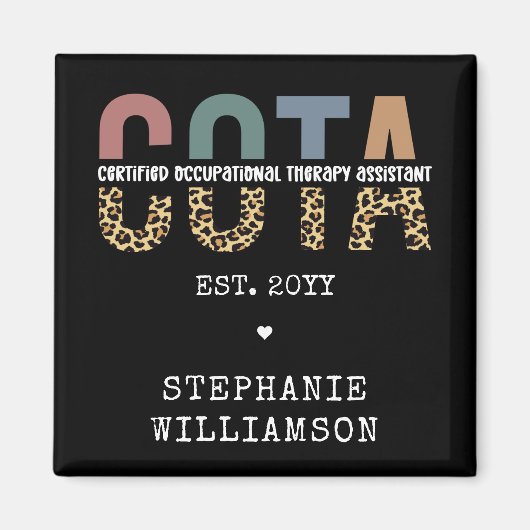 COTA認定職業セラピー助手 マグネット (正面)