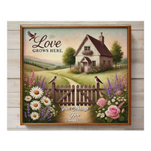 Cotagecore "Love Growes Here"ポスター ポスター