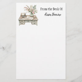 Cotagecore Water Color 書's Desk Notepad 便箋