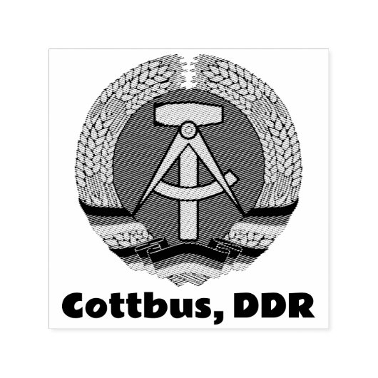 Cotbus, East Germany (DDR, GDR) Ossi セルフインキングスタンプ (デザイン)