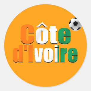 Côteのd'Ivoireのロゴのフットボールのファンのサッカーボールのギフト ラウンドシール