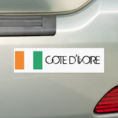 Coteのd'Ivoireの旗 バンパーステッカー (車上)