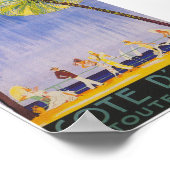 Cote d' Azurフランスヴィンテージ旅行ポスター ポスター (角)