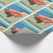 Cote d Azurヴィンフランスのテージ旅行ポスター ラッピングペーパー (角)