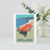 Cote D Azur Vintage旅行ポスターポストカード ポストカード (スタンド正面)