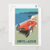 Cote D Azur Vintage旅行ポスターポストカード ポストカード (正面/裏面)