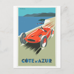 Cote D Azur Vintage旅行ポスターポストカード ポストカード